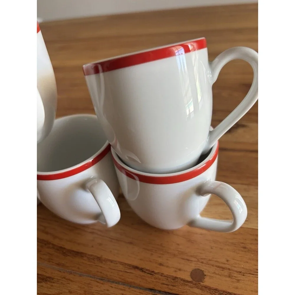 William Sonoma Brasserie Japan Red Band Espresso Cups 5